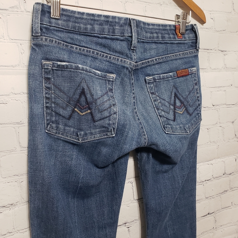7FAM Sz 27 Vintage "A" Pocket Boot Cut Jeans - Picture 13 of 16